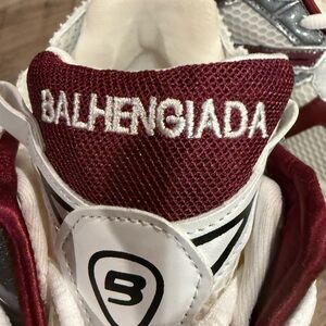 Men's Athletic Shoes - Red and White